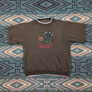 Vtg 90s Disney Unlimited Mickey Mouse Embroidered Crewneck Sweatshirt Size Large